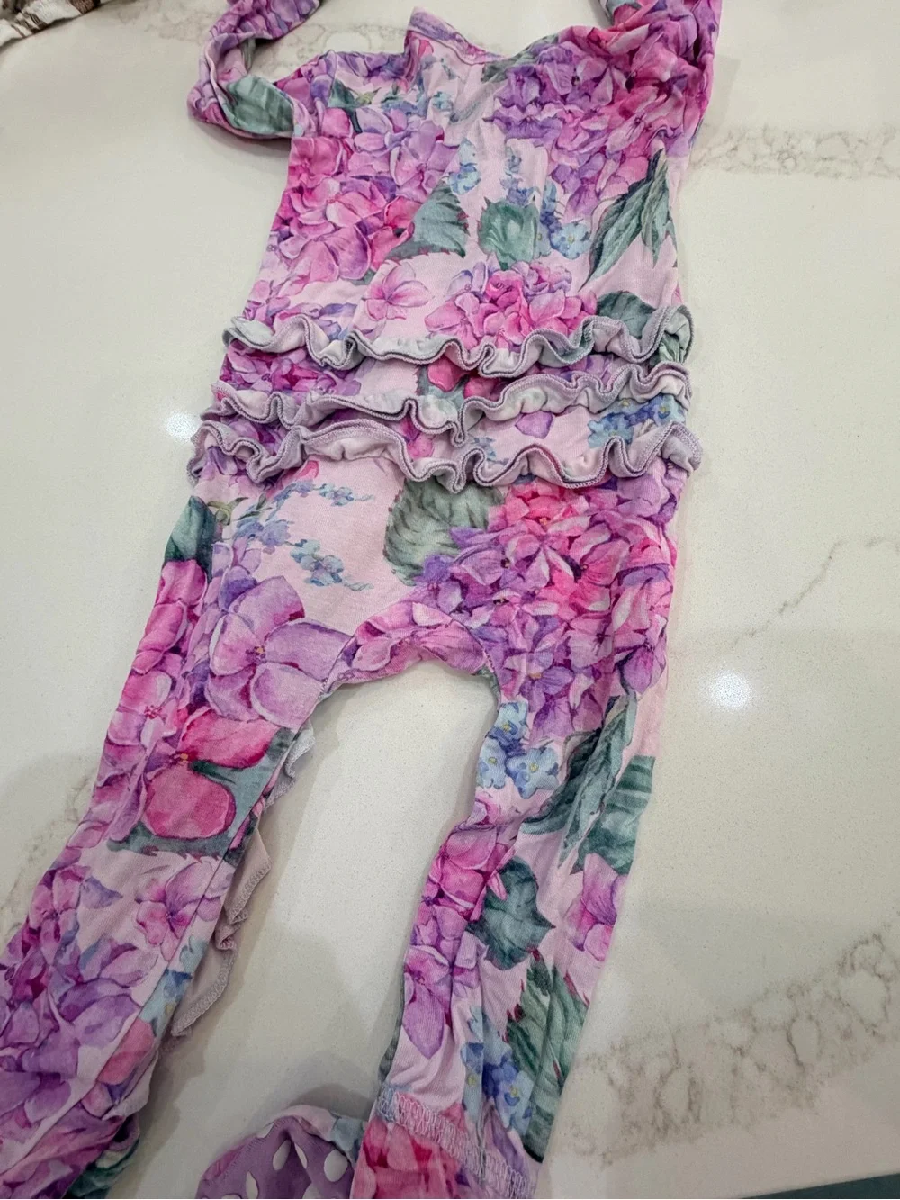 3pc Bamboo bundle Baby Girl Floral Zip Sleepers 3-6M Bums & Roses LEV Baby